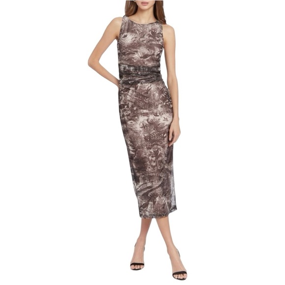 NWT Amanda Uprichard Tiffany Sleeveless Stretch Cocktail Midi Dress Small S‎